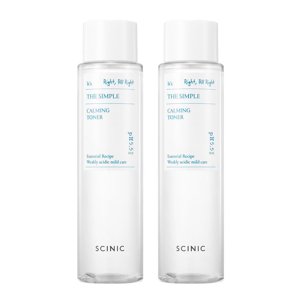 SCINIC The Simple Vegan Calming Toner 145ml (2 pack)