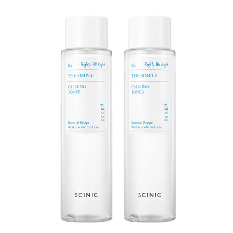 SCINIC The Simple Vegan Calming Toner 145ml (2 pack)