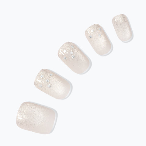 Dashing Diva Magic Press Silver Blessing (Regular Round) Nail Tips