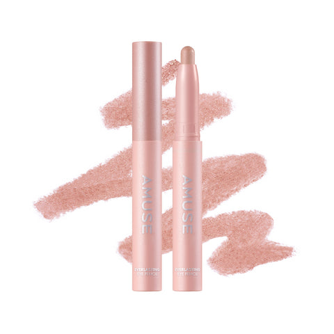 Amuse Eye Layering Trio Set (Eyeshadow Palette + Everlasting Eye Pencil 1.6g + Glitter) 01 Lumi Beige