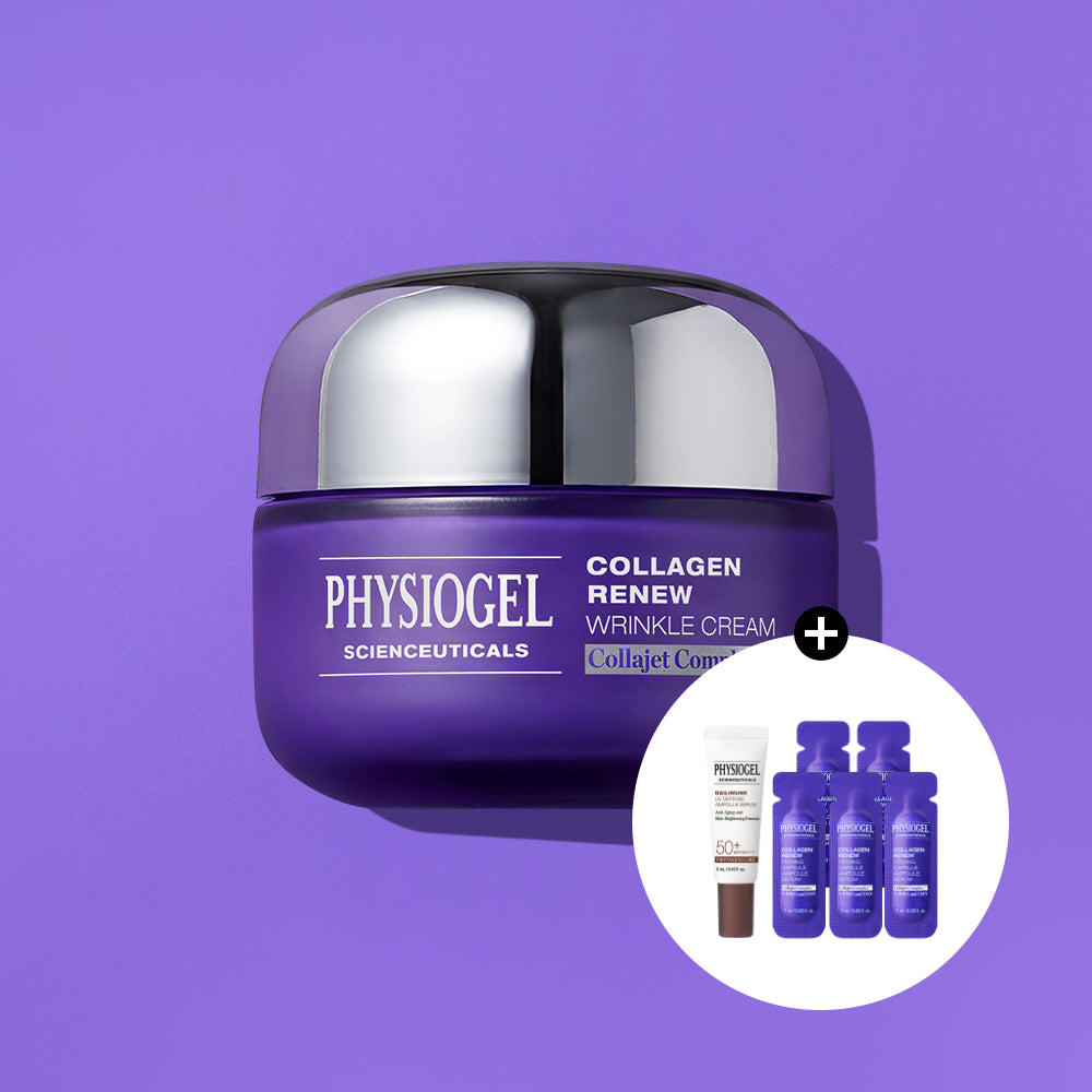 Physiogel Scienceticals Collagen Renew Wrinkle Cream 50ml (Includes 1ml x5 Ampoules + 5ml Sun Serum)