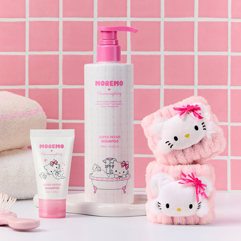 Moremo Super Repair Shampoo Chami Kitty Edition 480ml (+40ml + Wristband Set)