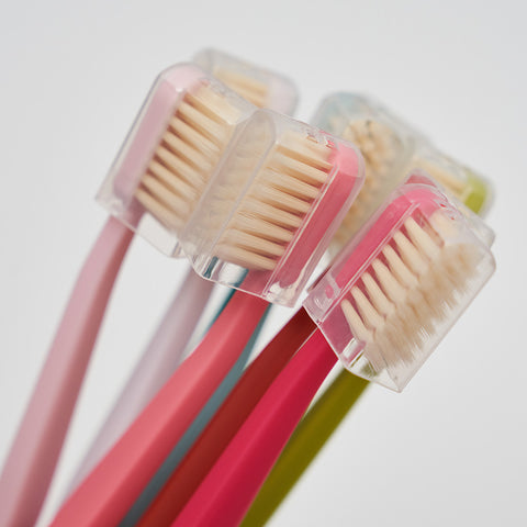 Hetras Premium Soft Dual-Filament Toothbrushes - 21 Pack with Tongue Cleaner & Brush Caps
