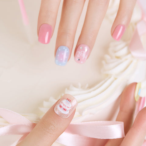 Dashing Diva Magic Press Happy Birthday (Regular Round) Nail Tips