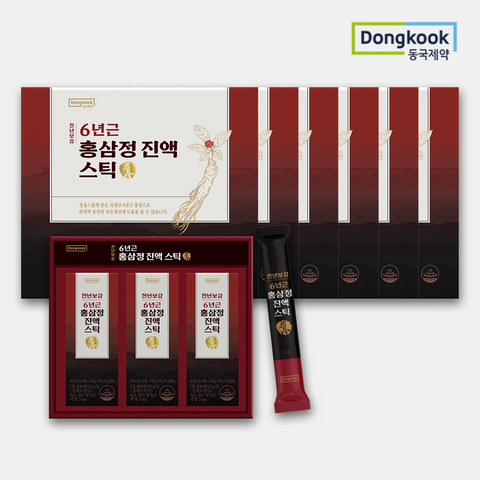 DongKook Pharmaceutical CheonNyeonBogam Premium Korean 6-Year Red Ginseng Extract Sticks Total 180 sticks (300 g 6 units)