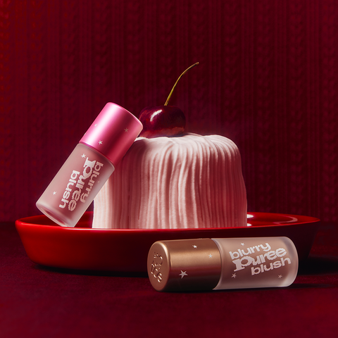 Tiptoe Blurry Pure Blusher 4.5g (1+1) + Cotton Candy Heart Puff