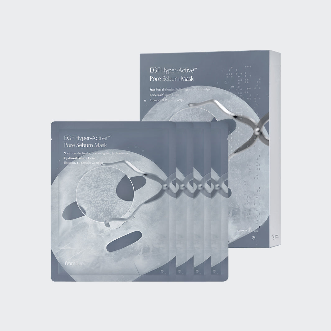 Fromrier Hyper Active Pore Sebum Mask EGF 4 Sheets