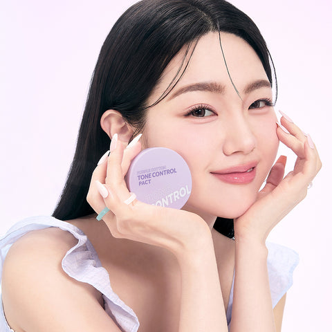 I'M MEME Purple Cotton Tone Control Sun Base + Pact 2-Piece Set (Makeup Base)