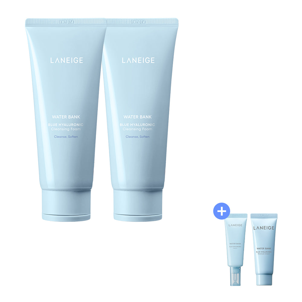 Laneige Water Bank Blue Hyaluronic Cleansing Foam 150g (2-Pack)