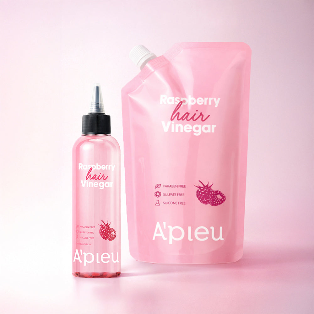 A'PIEU Raspberry Hair Vinegar Set (200ml + Refill 400ml)