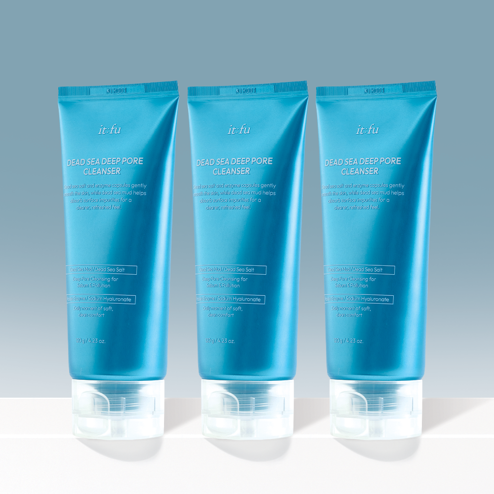 Itfu Dead Sea Salt Enzyme Deep Cleansing Cream Cleanser 120g (3 Pack)