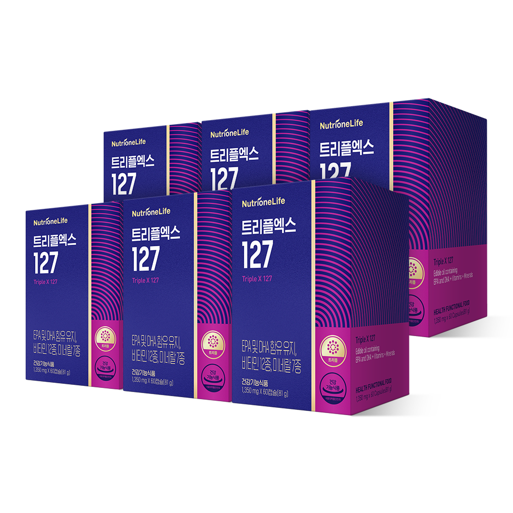 Nutrione Triple X 127 Multivitamin & rTG Omega-3 1350mg x 60 Capsules (6 Pack)