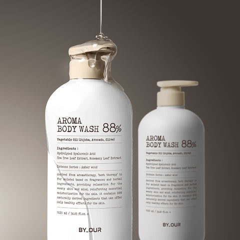 Byour Mild Acidic Perfume Aroma Body Wash Amberwood Scent 1.02L x 2