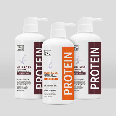 ParkJun Beauty Lab Salon Hair Loss LPP Protein Shampoo & Treatment (3 Pack) Set