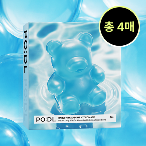 Podl Hyaluronic Acid Hydrogel Mask Green Barley Moisture Jelly (4-sheet Pack)