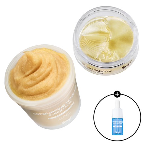 SNP Glutathione PDRN Clear Texture Toner + Perfection Eye Patch + Real Shot Miniature 8ml