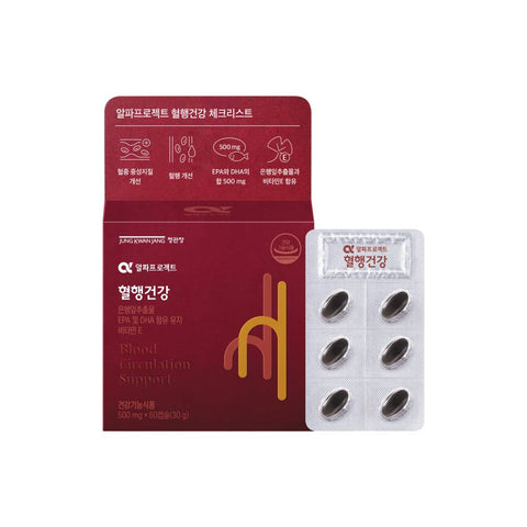 JungKwanJang Alpha Project Circulation Health 500mg 60 Capsules