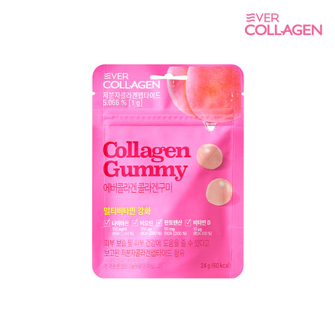 Newtree Ever Collagen Collagen Gummies 10-Day Supply (6 gummies x 1 pouch 10 packs)