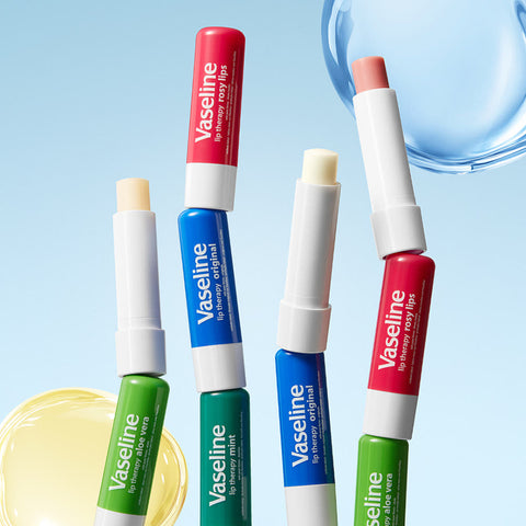 Vaseline Lip Therapy Stick Lip Balm Cherry 4.8g 4-Pack + Vaseline Comb Keyring