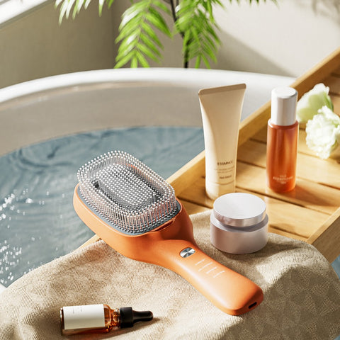 Pearlcare TouchBeauty Scalp Massager Brush EMS & Ionic (Orange)