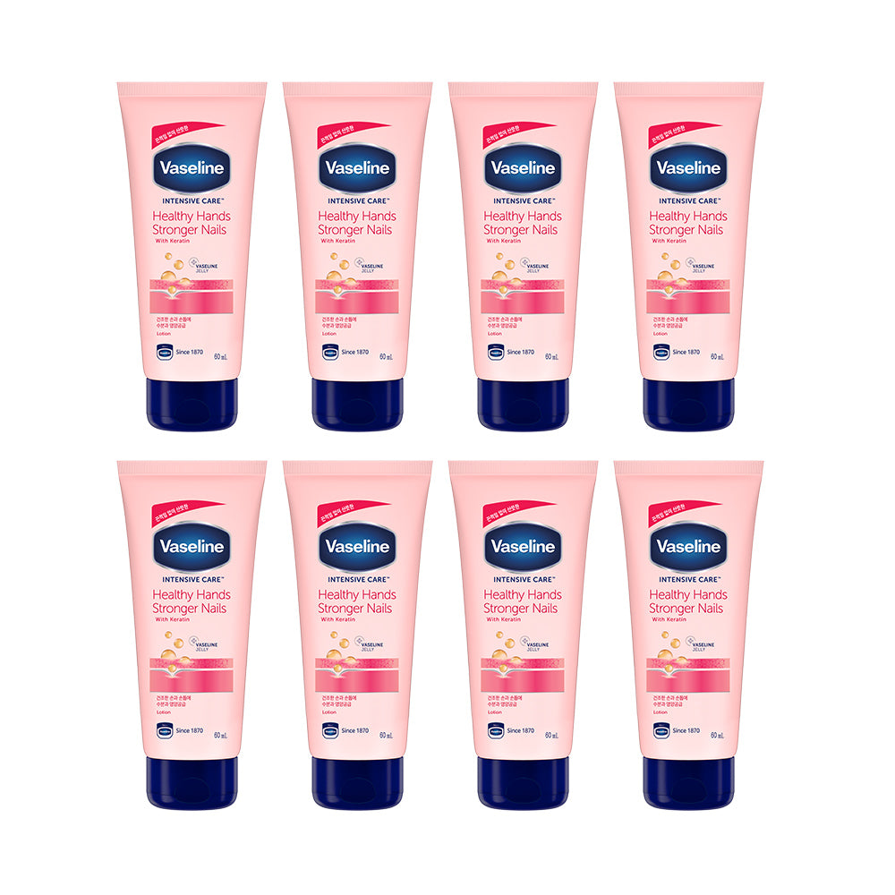 Vaseline Healthy Hand & Stronger Nail Lotion 60ml (Pack of 8)
