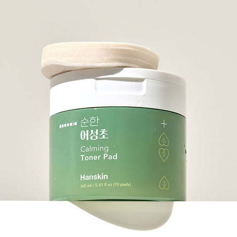 Hanskin Mild Houttuynia Calming Toner Pads 70 Sheets (2 Pack)
