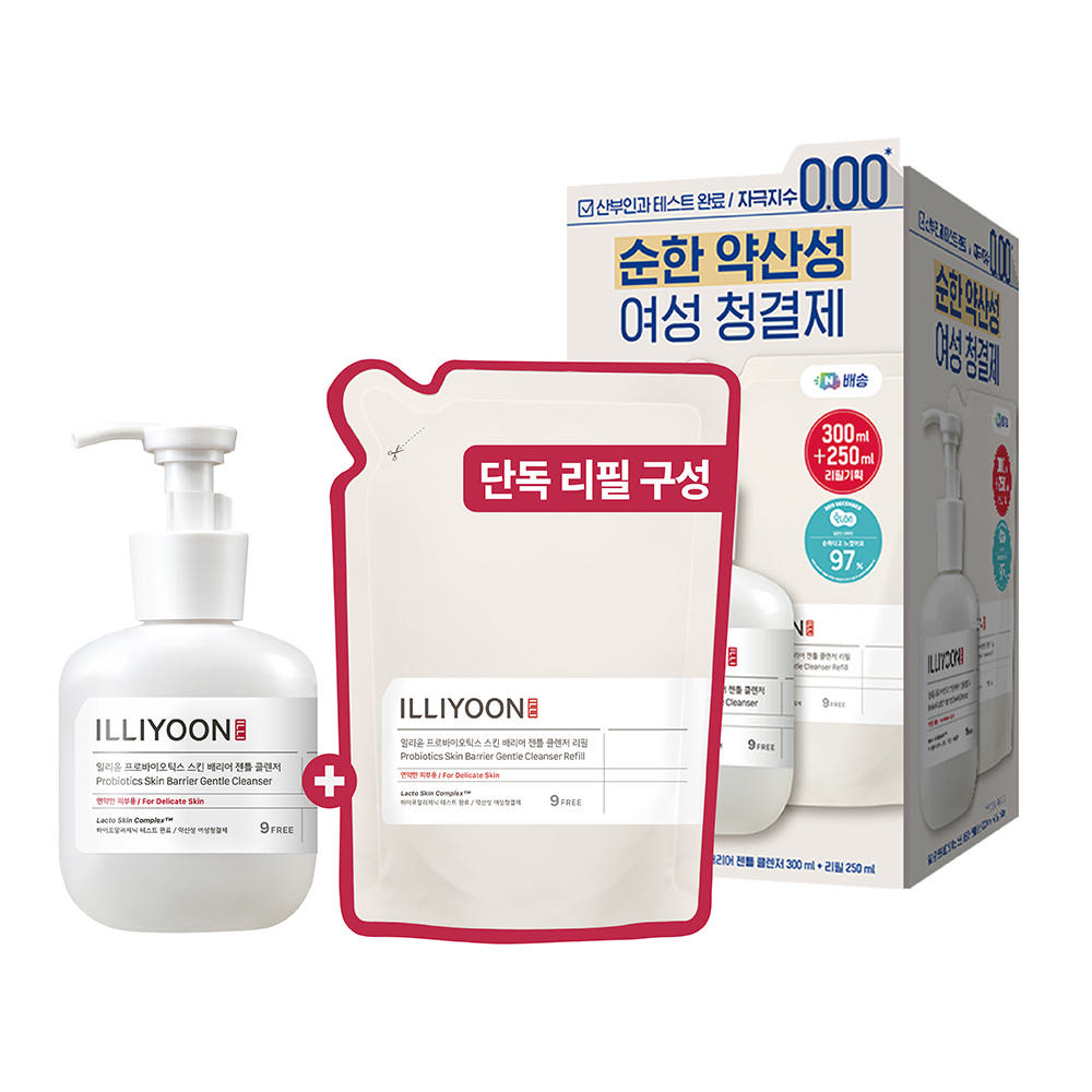 ILLIYOON Probiotics Gentle Feminine Cleanser 300ml + 250ml Refill