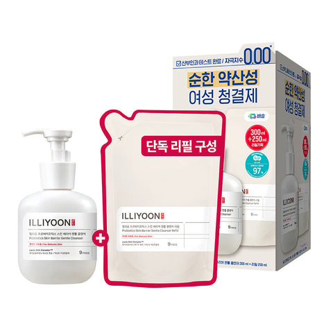 ILLIYOON Probiotics Gentle Feminine Cleanser 300ml + 250ml Refill