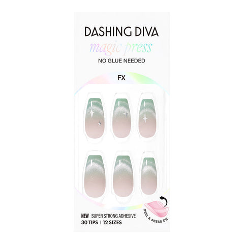 Dashing Diva Magic Press Starlit Jade (Coffin) Nail Tips
