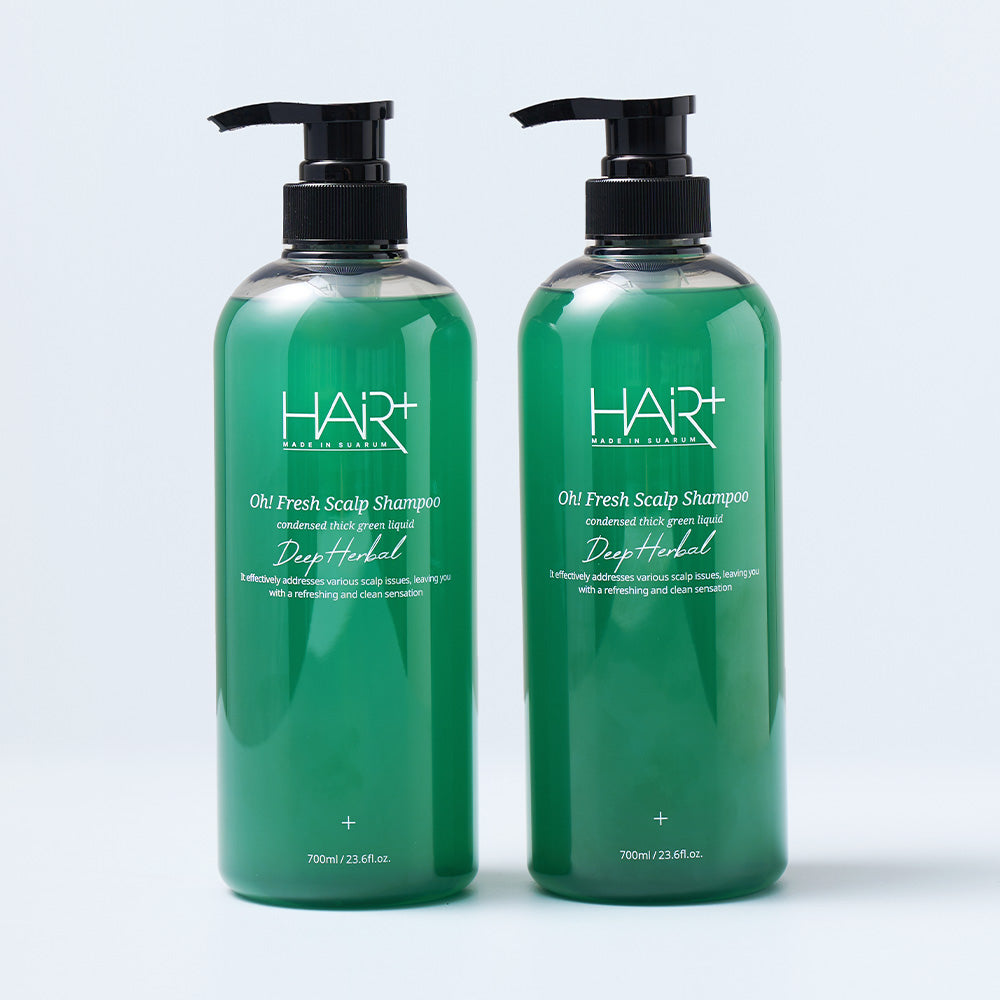 HairPlus O'Fresh Deep Herbal Anti-Hair Loss Scalp Shampoo 700ml (2 Pack)