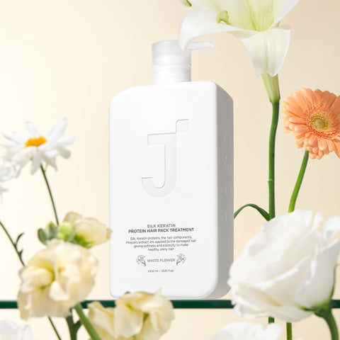 Jsoop Silk Keratin Protein Hair Pack Treatment White Flower 1000ml