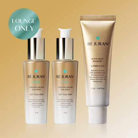 Rejuran Healer Turnover Dual Effect Ampoule 2pcs + Active Cream Enhanced 1pc Set