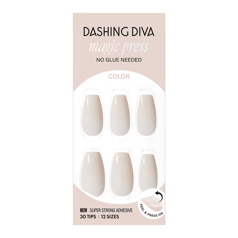 Dashing Diva Magic Press Ivory (Coffin) Nail Tips