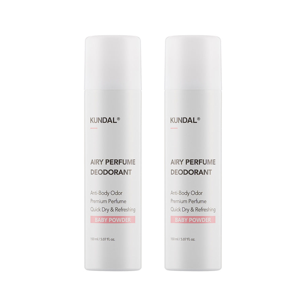 Kundal Airy Perfume Deodorant Spray Baby Powder 150ml (2 Pack)