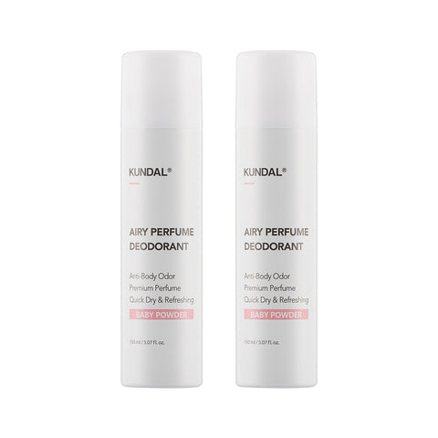 Kundal Airy Perfume Deodorant Spray Baby Powder 150ml (2 Pack)