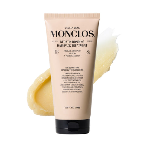Monclos Keratin Bonding Hair Pack Treatment 180ml (3 Pack)