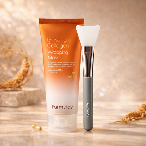 Farmstay Ginseng & Niacinamide 6-Piece Set (Toner/Emulsion/Serum/Cream/Cleansing Balm/Wrapping Mask)