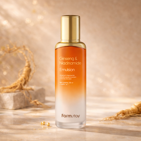Farmstay Ginseng & Niacinamide 6-Piece Set (Toner/Emulsion/Serum/Cream/Cleansing Balm/Wrapping Mask)