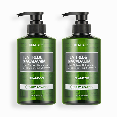 Kundal Scalp Deep Cleansing Shampoo (Oily) 500ml x2 - Baby Powder