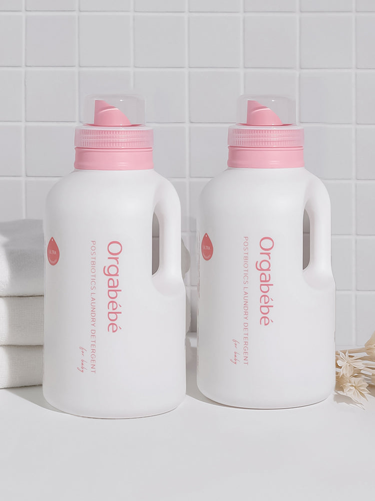 Orgabebe Baby Laundry Detergent Signature Scent Postbiotics Newborn 1000ml (2 Pack)