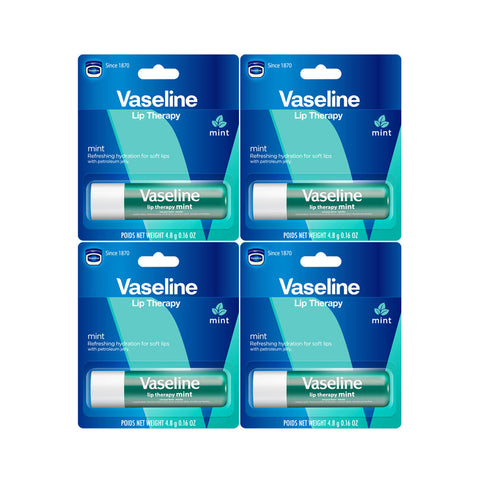 Vaseline Lip Therapy Stick Lip Balm Cherry 4.8g 4-Pack + Vaseline Comb Keyring
