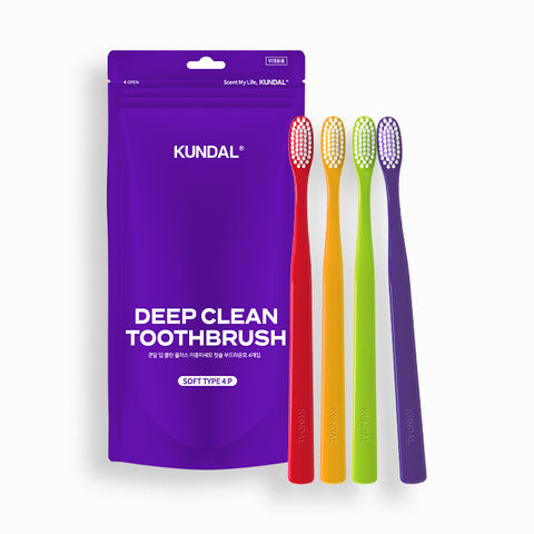 Kundal Deep Clean Plus Dual Microfilament Toothbrush Set 4 Pack