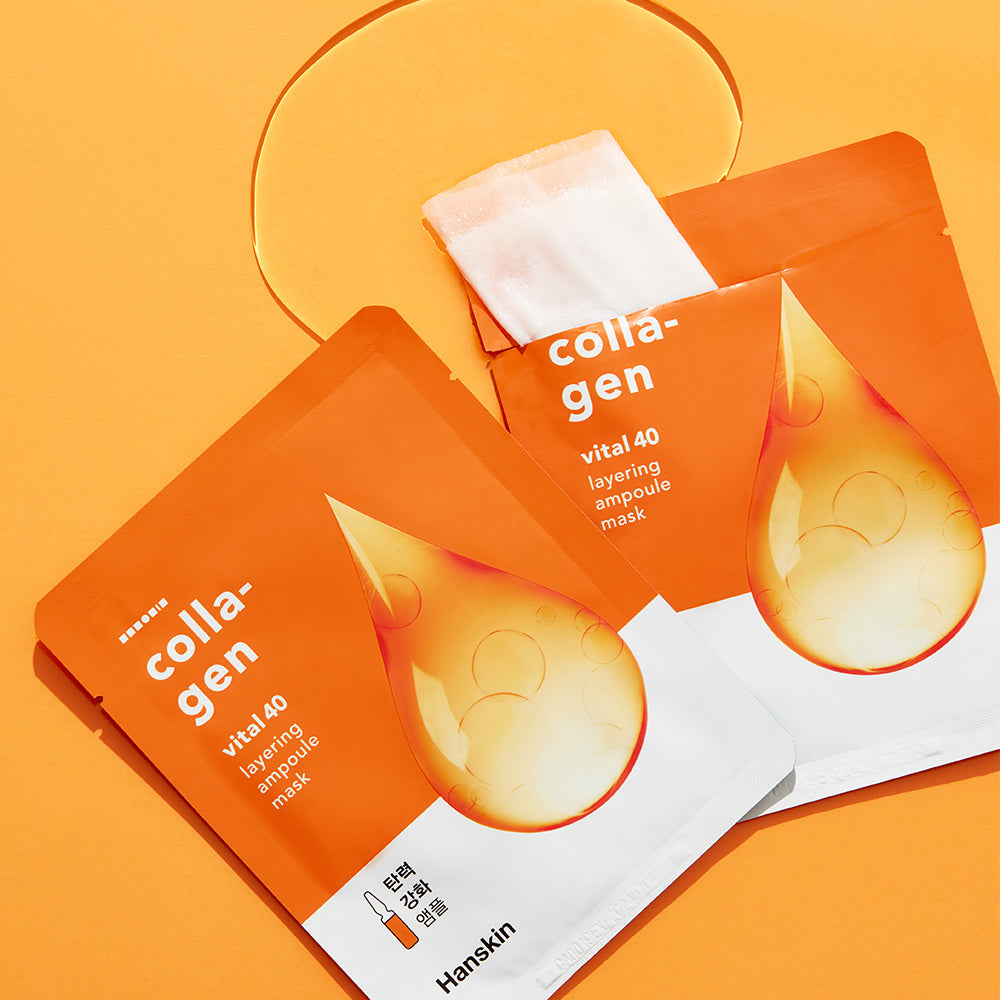 Hanskin Vital 40 Layering Ampoule Mask - Collagen (10 Sheets)