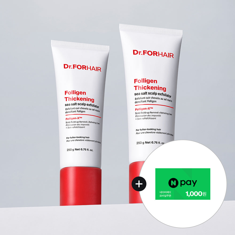 Dr.FORHAIR Scalp Dandruff & Flake Exfoliator Sea Salt 250g x2
