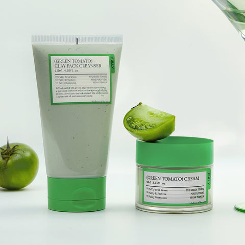 Fully Green Tomato Clay Pack Cleanser 120ml + Cream 90ml