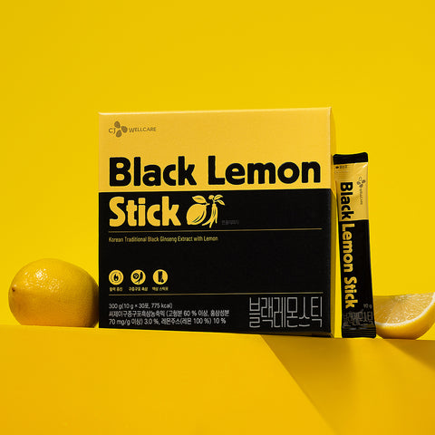 CJ Wellcare Hanppuri Black Lemon Stick (Black Ginseng) 10g x 10 sticks x 3 (3 Pack)
