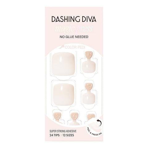 Dashing Diva Magic Press Pedicure Milky Cream
