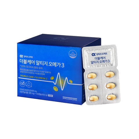 JungKwanJang Alpha Project Double Care rTG Omega-3 505 mg 120 Capsules (2 months)