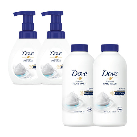 Dove Foaming Hand Wash Deep Moisture 240ml x2 + Refill 430ml x2 (Total 1,340ml)