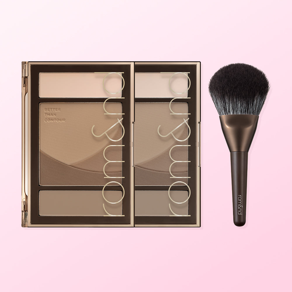 rom&nd Better Than Contour+ Big Brush Set 20.5g (01 Neutral Warm + Brush)